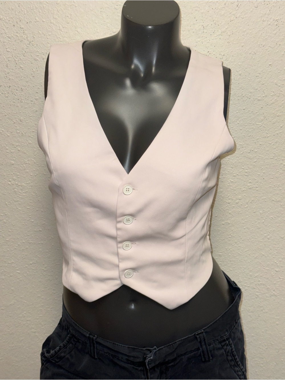 Windsor Soft Blush Sleeveless Button Vest